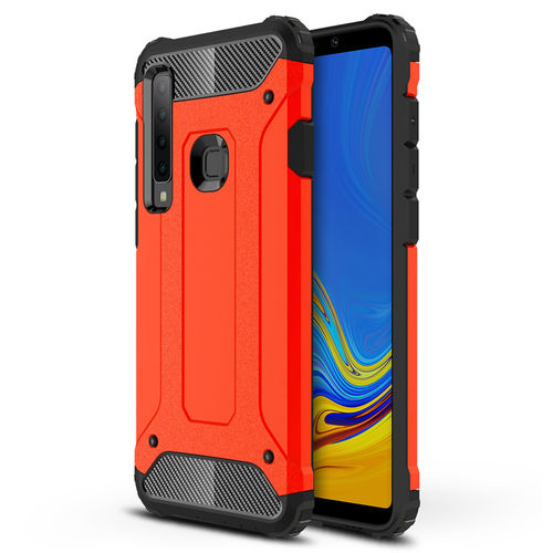 Military Defender Shockproof Case for Samsung Galaxy A9 (2018) - Red